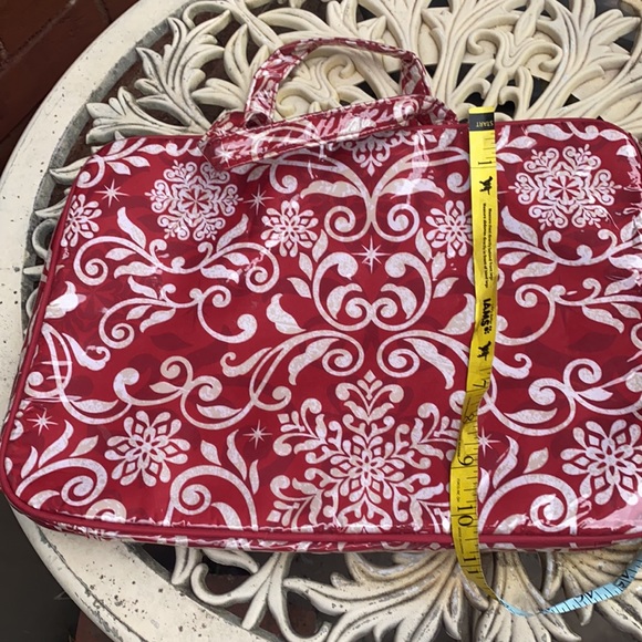 Red snowflake laptop bag - Picture 3 of 4
